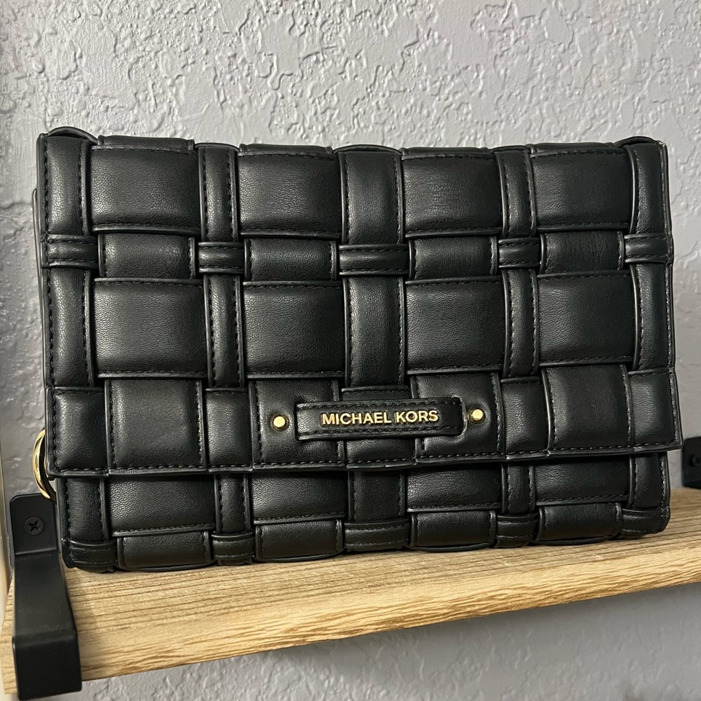 Michael Kors Ivy Large Woven Crossbody Bag